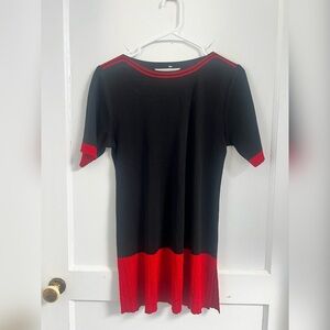 Misook Red Black short sleeve top Size S $198